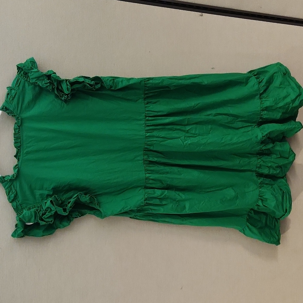 Caroline Constas Green Ruffle Dress Size Medium - Picture 6 of 15